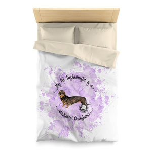 Dachshund (Wire haired) Pet Fashionista Duvet Cover