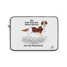 Load image into Gallery viewer, My Irish Red and White Setter Ate My Homework Laptop Sleeve