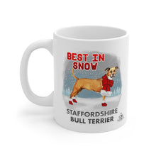 Load image into Gallery viewer, Staffordshire Bull Terrier Best In Snow Mug