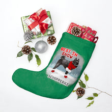 Load image into Gallery viewer, Schipperke Best In Snow Christmas Stockings
