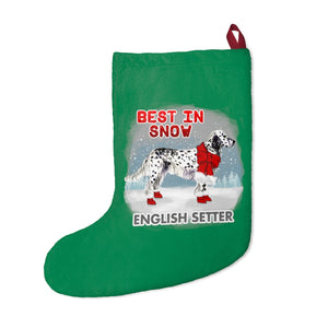 English Setter Best In Snow Christmas Stockings