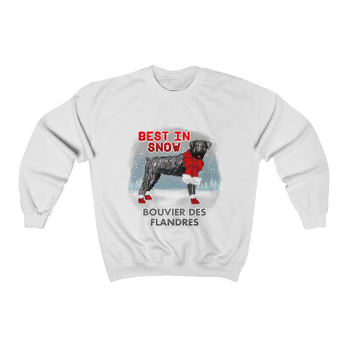 Bouvier Des Flandres Best In Snow Heavy Blend™ Crewneck Sweatshirt