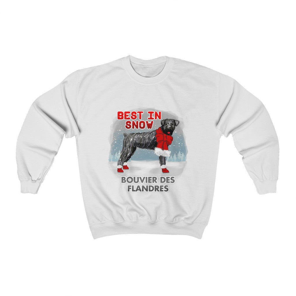 Bouvier Des Flandres Best In Snow Heavy Blend™ Crewneck Sweatshirt