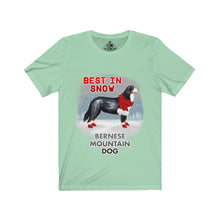 Load image into Gallery viewer, Bernese Mountain Dog Best In Snow Unisex Jersey Short Sleeve Tee
