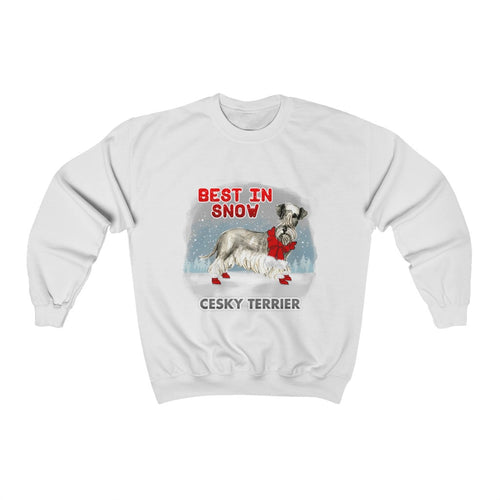 Cesky Terrier Best In Snow Heavy Blend™ Crewneck Sweatshirt