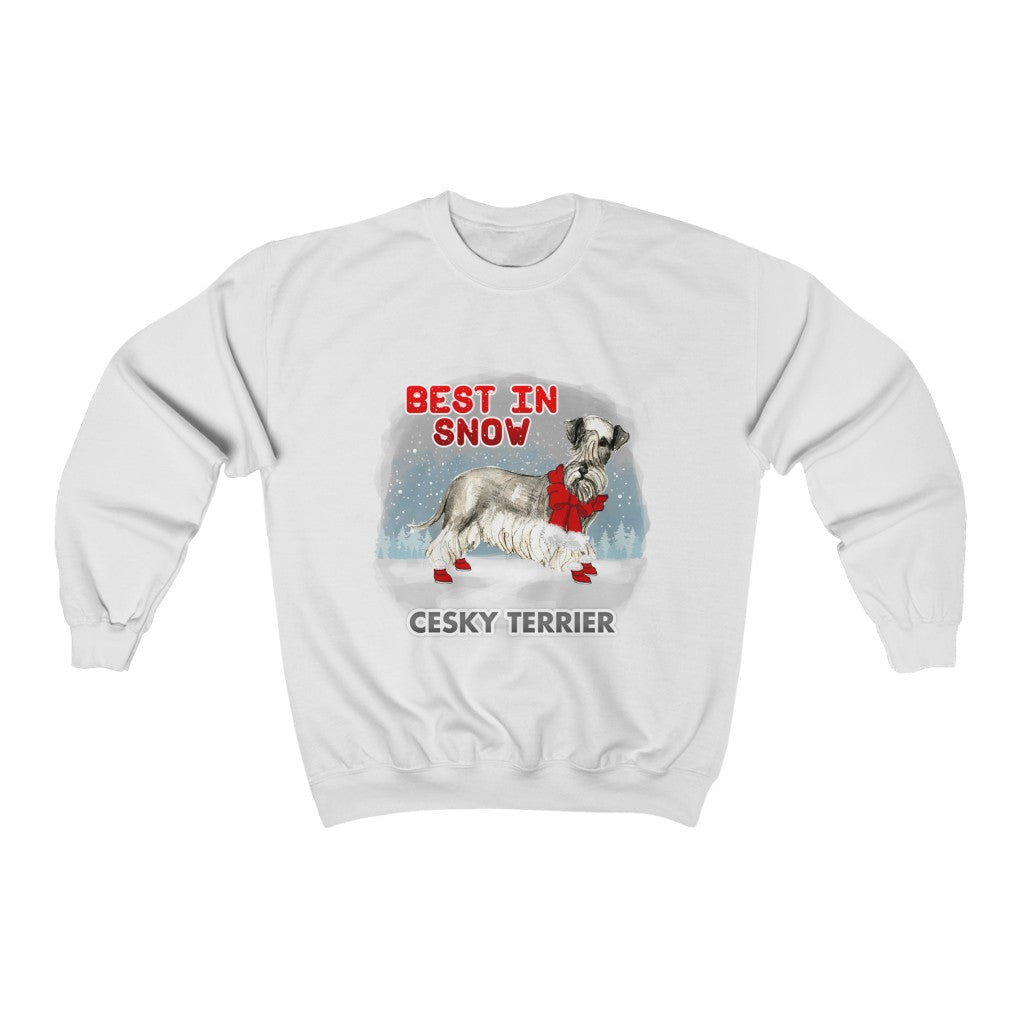Cesky Terrier Best In Snow Heavy Blend™ Crewneck Sweatshirt