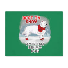 Load image into Gallery viewer, American Eskimo Dog Best In Snow Placemat