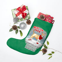 Load image into Gallery viewer, Portuguese Podengo Pequeno Best In Snow Christmas Stockings