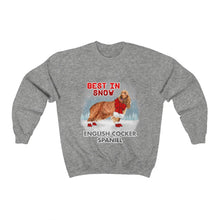 Load image into Gallery viewer, English Cocker Spaniel Best In Snow Heavy Blend™ Crewneck Sweatshirt