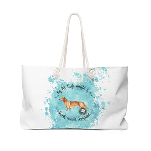 Dachshund (Smooth haired) Pet Fashionista Weekender Bag