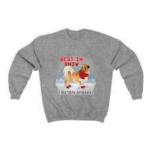 Load image into Gallery viewer, Tibetan Spaniel Best In Snow Heavy Blend™ Crewneck Sweatshirt