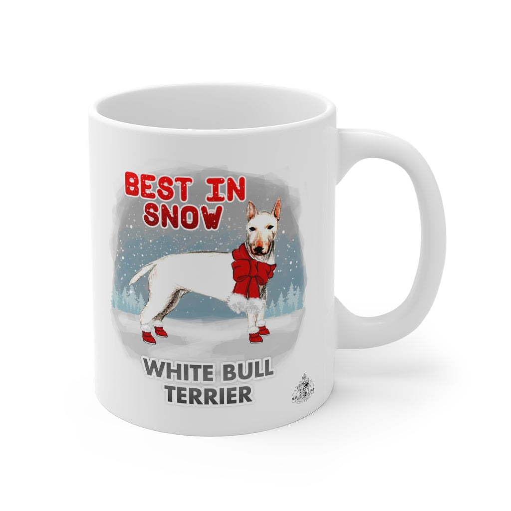 White Bull Terrier Best In Snow Mug
