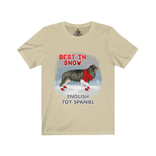 Load image into Gallery viewer, English Toy Spaniel Best In Snow Unisex Jersey Short Sleeve Tee