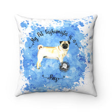 Load image into Gallery viewer, Pug Pet Fashionista Square Pillow