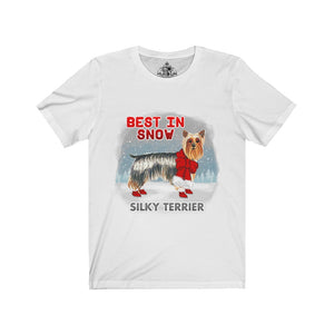Silky Terrier Best In Snow Unisex Jersey Short Sleeve Tee