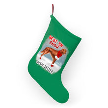 Load image into Gallery viewer, Irish Setter Best In Snow Christmas Stockings