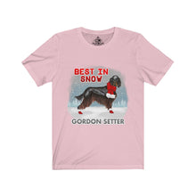 Load image into Gallery viewer, Gordon Setter Best In Snow Unisex Jersey Short Sleeve Tee