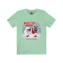 Load image into Gallery viewer, Keeshond Best In Snow Unisex Jersey Short Sleeve Tee