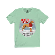Load image into Gallery viewer, Wirehaired Vizsla Best In Snow Unisex Jersey Short Sleeve Tee