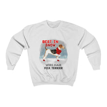 Load image into Gallery viewer, Wire Hair Fox Terrier Best In Snow Heavy Blend™ Crewneck Sweatshirt