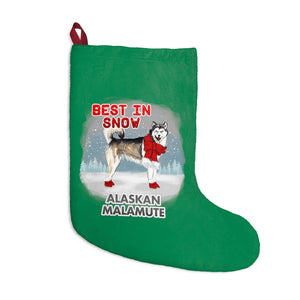 Alaskan Malamute Best In Snow Christmas Stockings