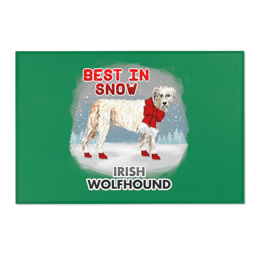 Irish Wolfhound Best In Snow Area Rug