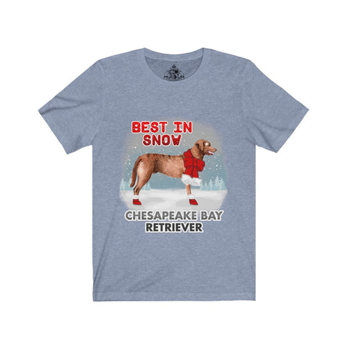 Chesapeake Bay Retriever Best In Snow Unisex Jersey Short Sleeve Tee