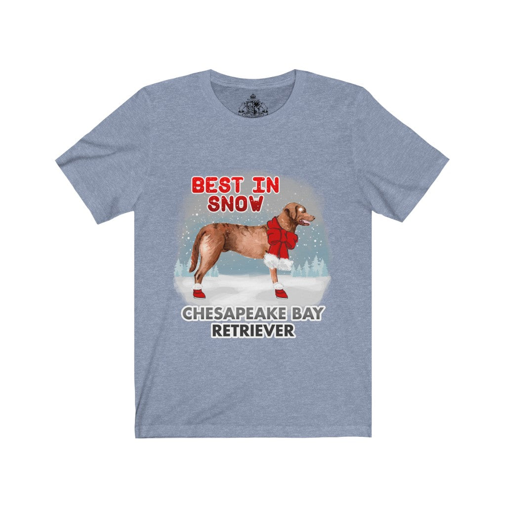 Chesapeake Bay Retriever Best In Snow Unisex Jersey Short Sleeve Tee