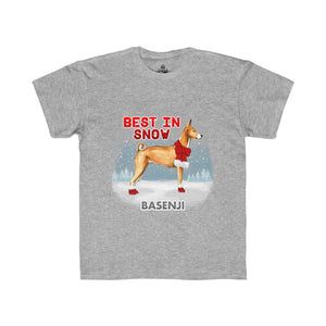 Basenji Best In Snow Kids Regular Fit Tee