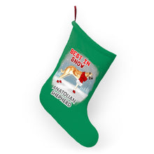 Load image into Gallery viewer, Anatolian Shepherd Best In Snow Christmas Stockings
