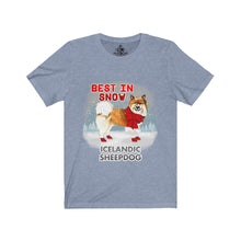 Load image into Gallery viewer, Icelandic Lowland Sheepdog Best In Snow Unisex Jersey Short Sleeve Tee