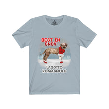 Load image into Gallery viewer, Lagotto Ramagnolo In Snow Unisex Jersey Short Sleeve Tee
