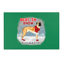 Load image into Gallery viewer, Bullmastiff Best In Snow Area Rug