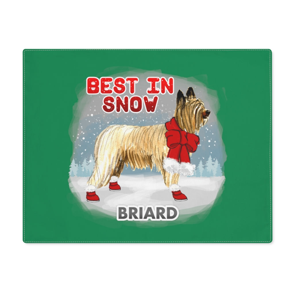Briard Best In Snow Placemat