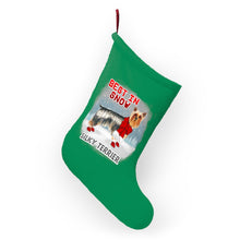 Load image into Gallery viewer, Silky Terrier Best In Snow Christmas Stockings