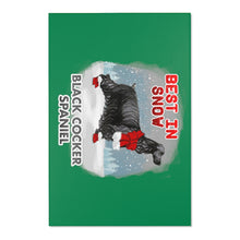 Load image into Gallery viewer, Black Cocker Spaniel Best In Snow Area Rug