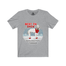 Load image into Gallery viewer, Bedlington Terrier Best In Snow Unisex Jersey Short Sleeve Tee
