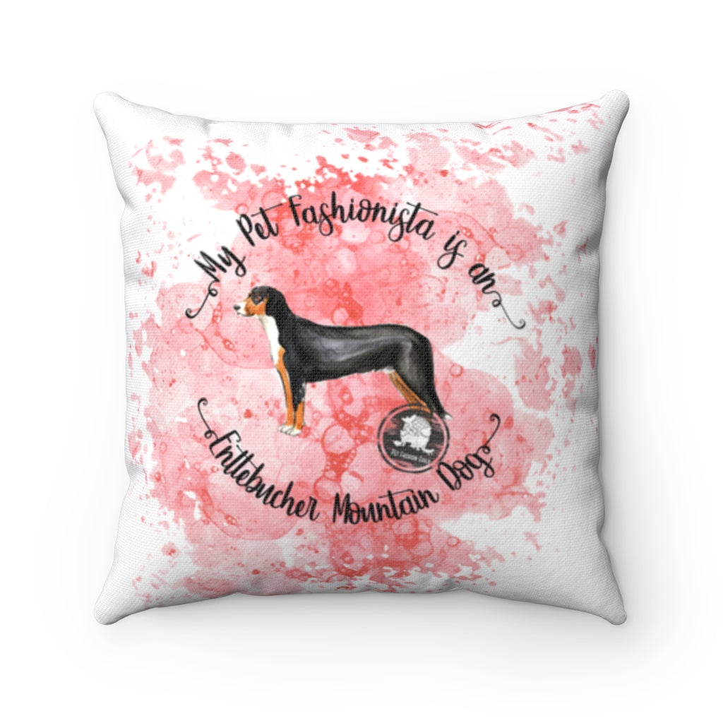 Entlebucher Mountain Dog Pet Fashionista Square Pillow