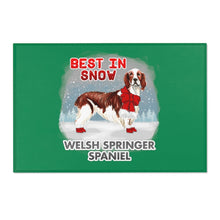 Load image into Gallery viewer, Welsh Springer Spaniel Best In Snow Area Rug