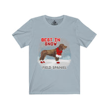 Load image into Gallery viewer, Field Spaniel Best In Snow Unisex Jersey Short Sleeve Tee