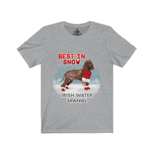 Load image into Gallery viewer, Irish Water Spaniel Best In Snow Unisex Jersey Short Sleeve Tee