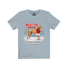 Load image into Gallery viewer, Wirehaired Vizsla Best In Snow Unisex Jersey Short Sleeve Tee