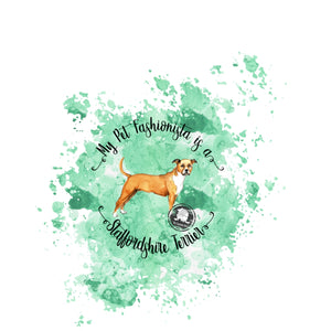 Staffordshire Terrier Pet Fashionista Duvet Cover