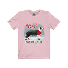 Load image into Gallery viewer, Border Collie Best In Snow Unisex Jersey Short Sleeve Tee