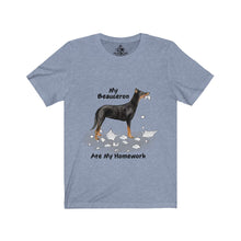 Load image into Gallery viewer, My Beauceron Ate My Homework Unisex Jersey Short Sleeve Tee