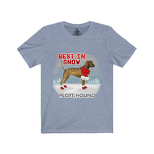 Load image into Gallery viewer, Plott Hound Best In Snow Unisex Jersey Short Sleeve Tee