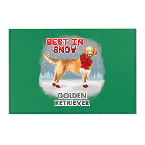 Golden Retriever Best In Snow Area Rug
