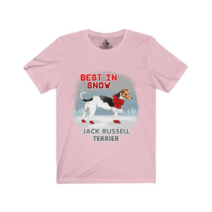 Jack Russell Terrier Best In Snow Unisex Jersey Short Sleeve Tee