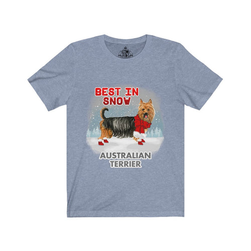 Australian Terrier Best In Snow Unisex Jersey Short Sleeve Tee