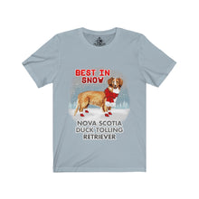 Load image into Gallery viewer, Nova Scotia Duck Tolling Retriever Best In Snow Unisex Jersey Short Sleeve Tee